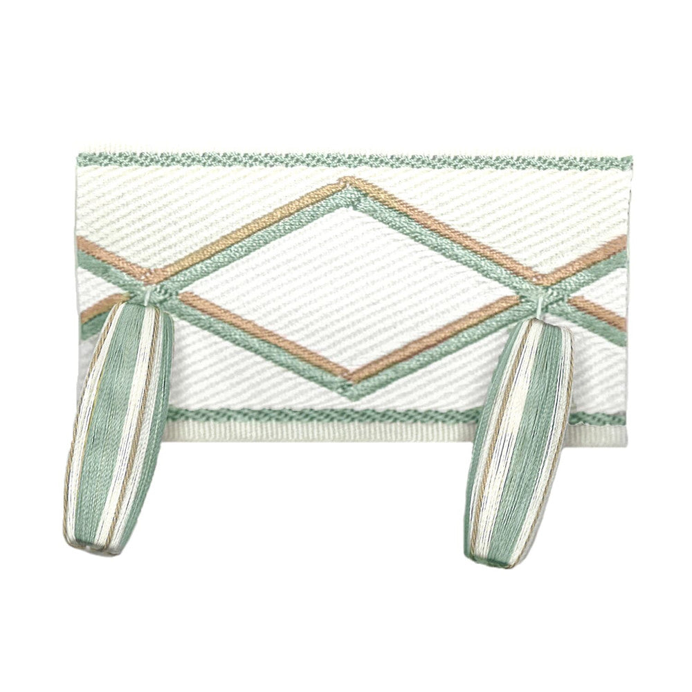 Sabadilla 6 Shoreline by Stout Designer Trim METROPOLITAN TRIM 71%SVI 29%POL CHINA Horizontal: 2.75 and Vertical: 0 3.25 in - Swanky Fabrics -