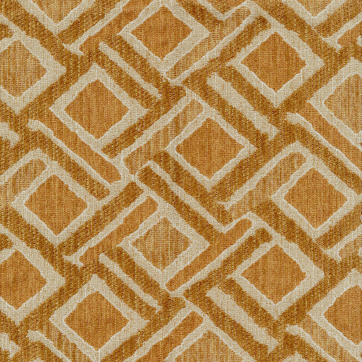 Snare 57 Saffron by ABBEYSHEA Designer Fabric N/A 100% Polyester China 120,000 Double Rubs </p><p>Repeat: Horizontal: 8.5" (21.5 cm) Across the Roll and Vertical: 55" (140 cm) - Swanky Fabrics -