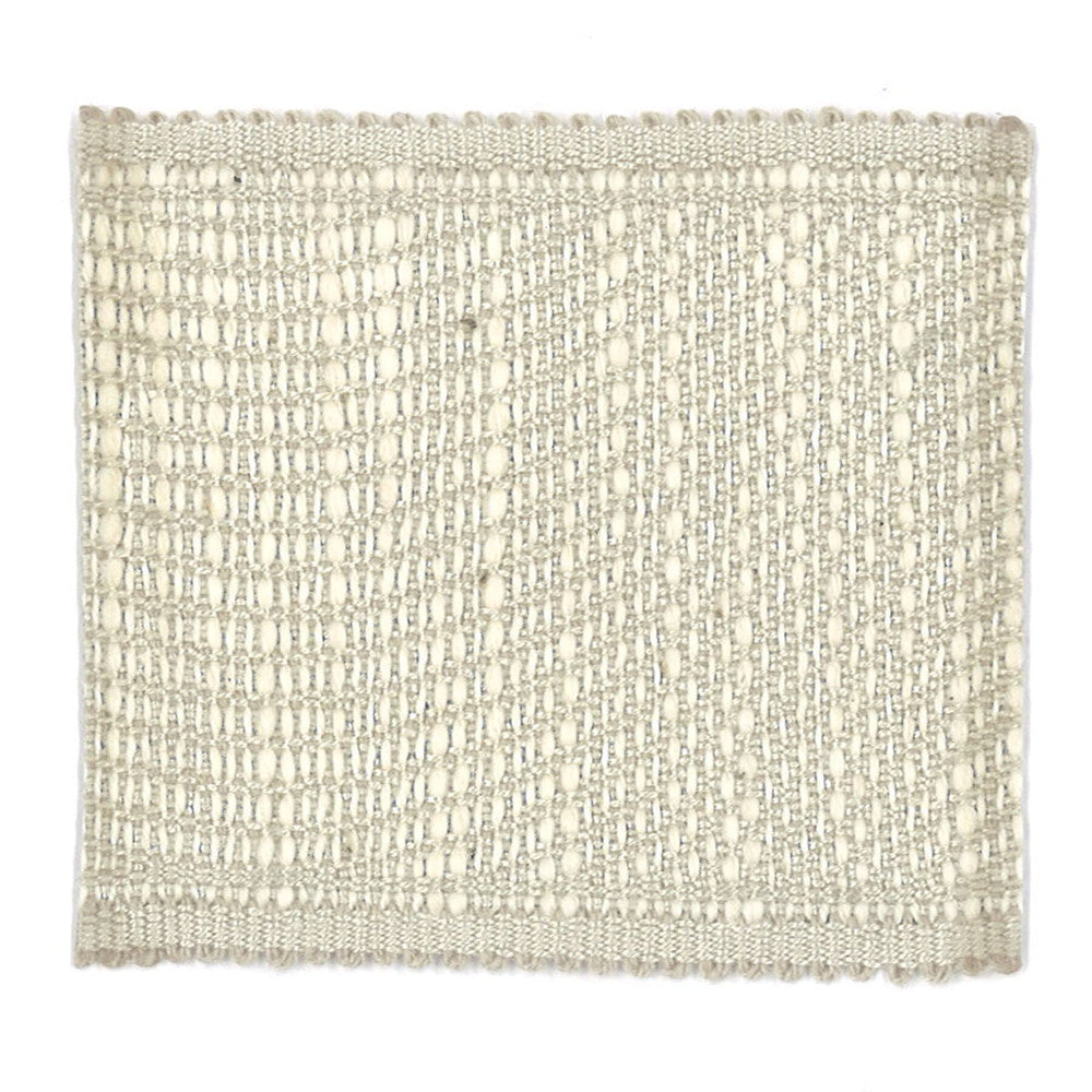 Sarossi 1 Oatmeal by Stout Designer Trim TREND ALERT 40%SVI 30%COT 30%LIN CHINA </p><p>Repeat: 0 2.5 in - Swanky Fabrics -