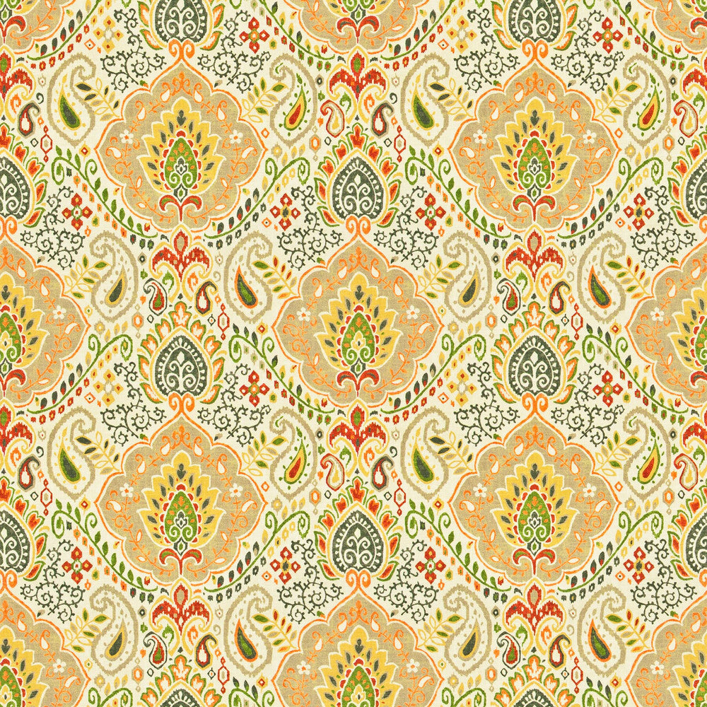 Sausalito 1 Pumpkin by Stout Fabric Stout Fabric Sausalito 1 PumpkinFabric RAINBOW LIBRARY MANGO/CAYENNE 100%COT SPAIN </p><p>Repeat: H: 13.500, V: 13.500 54 in - Fabric Carolina -