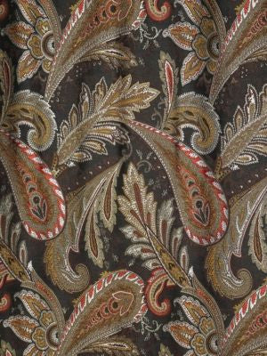 Paisiello Black Coral SB10580001 by Old World Weavers Designer Fabric 51% WOOL 49% SILK ITALY Horizontal: 23.25" and Vertical: 13.25" 54 - Swanky Fabrics -
