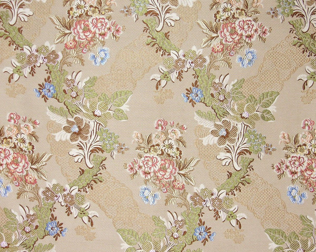 Villa Carlotta Ecru/Multi SB24740001 by Old World Weavers Designer Fabric
