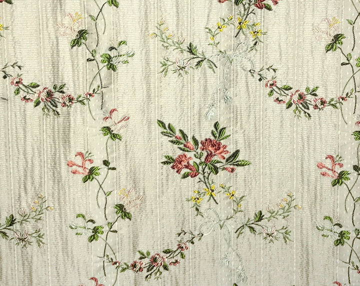 Broche Orleans Multi On White SB93260001 by Old World Weavers Designer Fabric