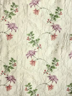 Iliana Heliotrope SBK1400001 by Old World Weavers Designer Fabric CLASSICS 100% SILK ITALY LIGHT DUTY Horizontal: 17" and Vertical: 13.75" 55 - Swanky Fabrics -