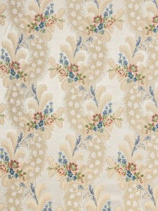 Cheverny Rose & Blue On Ivory SB02890006 by Old World Weavers Designer Fabric