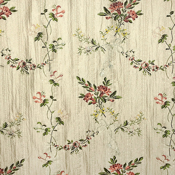 Broche Orleans Multi On White SB93260001 by Old World Weavers Designer Fabric