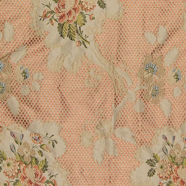 Frullino/Melon 9451-005 by Old World Weavers Designer Fabric CLASSICS 100% SILK ITALY LIGHT DUTY Horizontal: 30" and Vertical: 13.5" 55" - Swanky Fabrics -