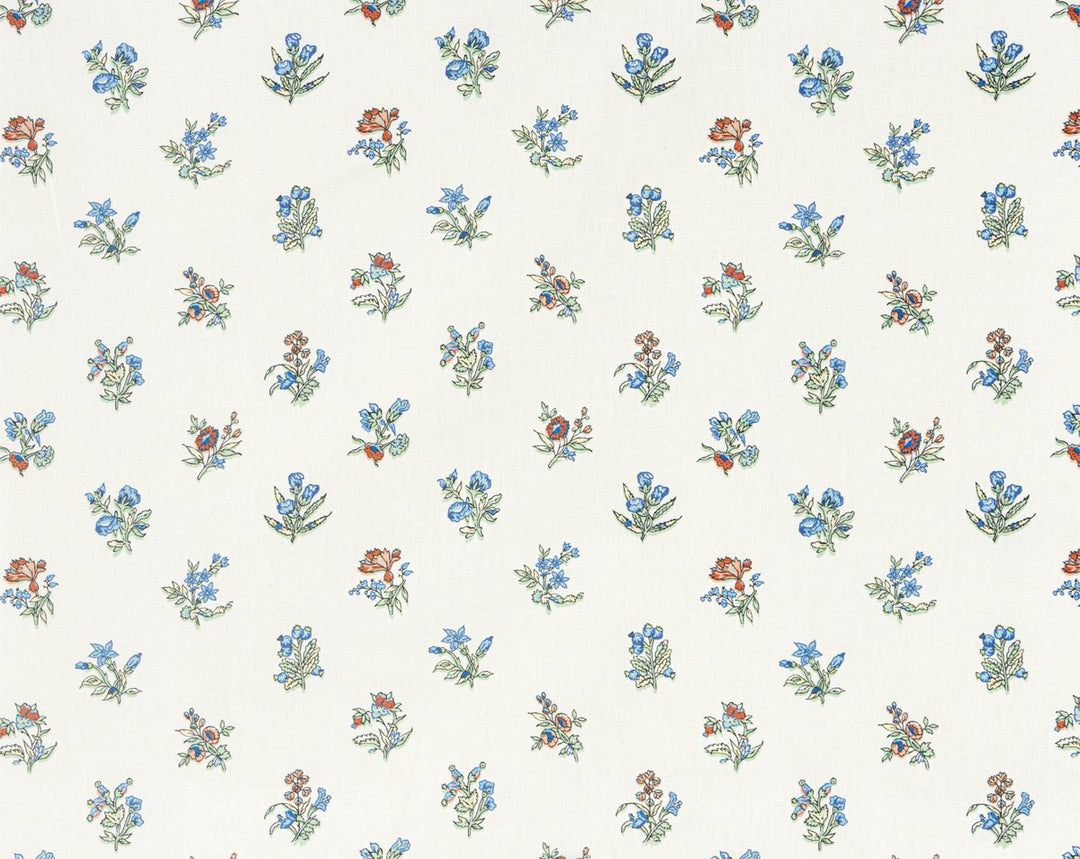 Summer Flora Print Cobalt Rouge SC166660005 by Scalamandre Designer Fabric