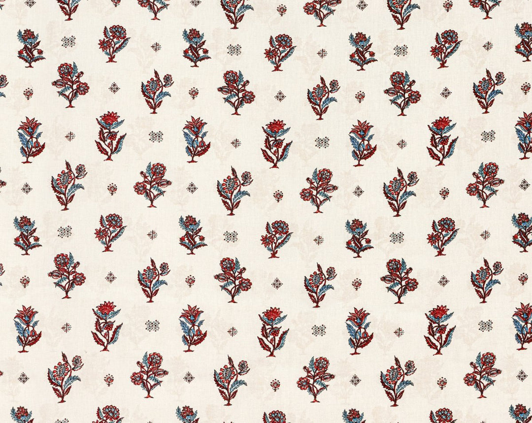 Calico Print Ruby Peacock SC166690004 by Scalamandre Designer Fabric