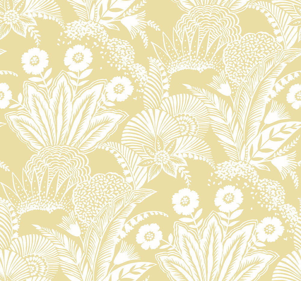 Suvi Palm Grove Butter SC20103 by Seabrook Designs Designer Wallpaper