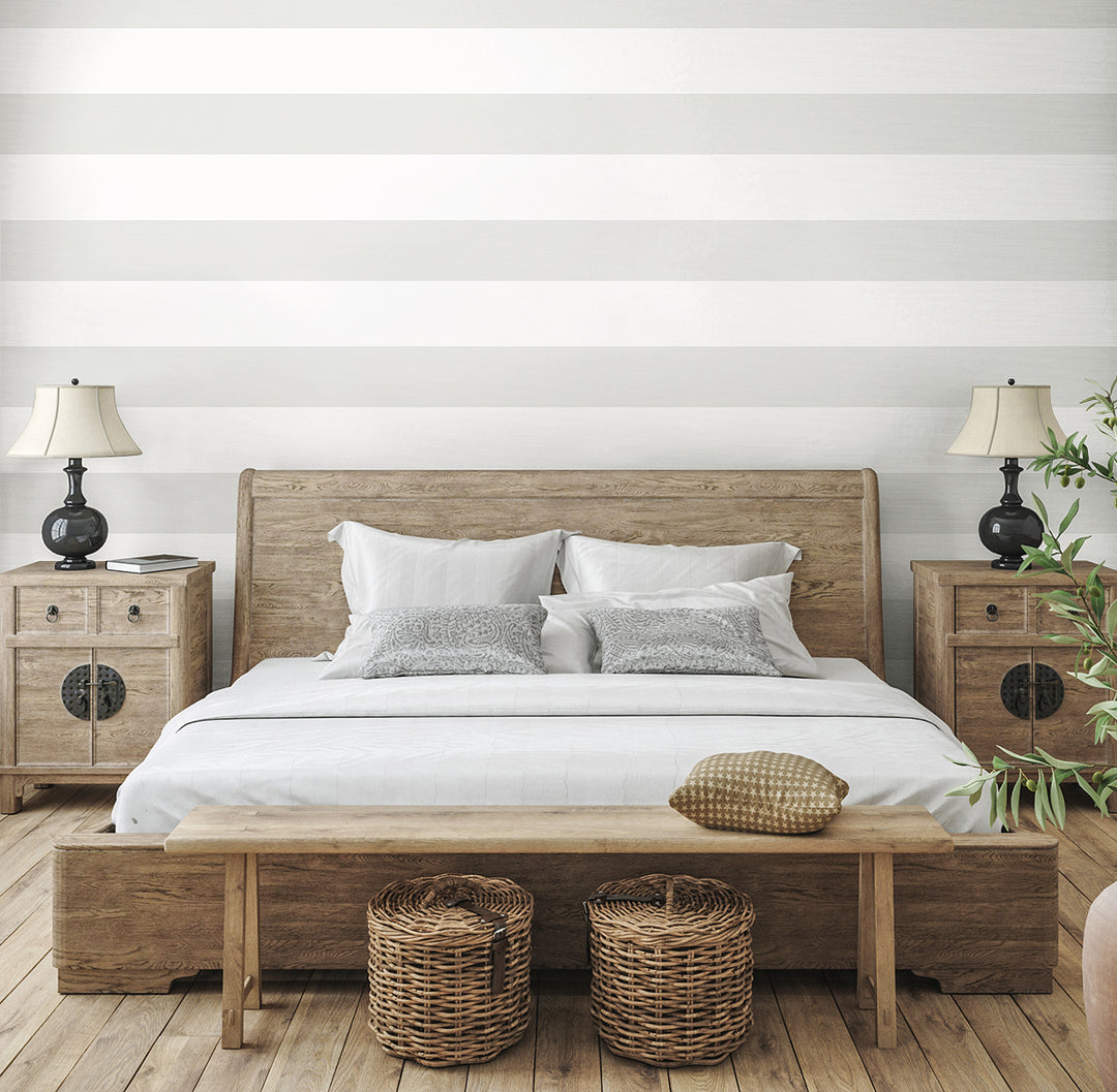 Dylan Striped Stringcloth Alaskan Grey SC21018 by Seabrook Designs Designer Wallpaper