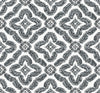 Talia Botanical Medallion Black and White SC21300 by Seabrook Designs Designer Wallpaper