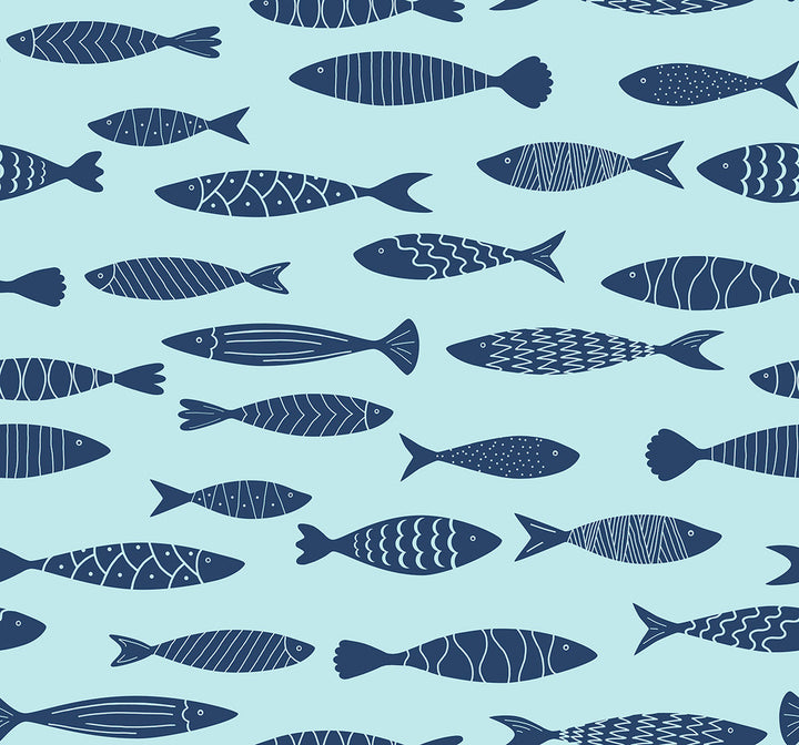 Bay Fish Bahama SC21502 by Seabrook Designs Designer Wallpaper