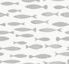 Bay Fish Silver Sea SC21508 by Seabrook Designs Designer Wallpaper