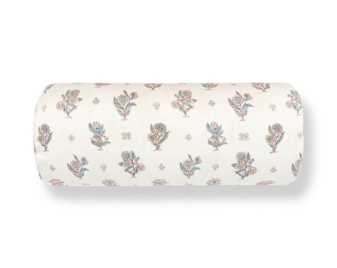 Calico Pillow 21 X 7 - Peach Aqua SCBADK166690001 by Scalamandre Designer Pillow