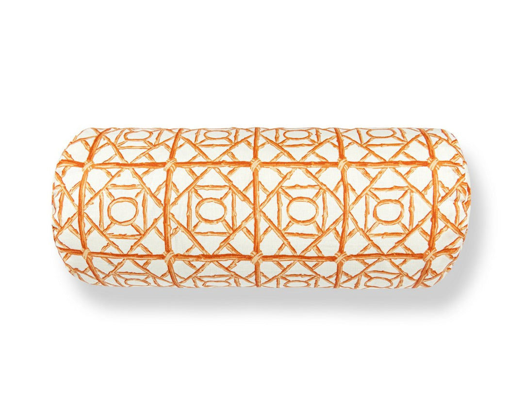 Ormond Fret Pillow 21 X 7 - Tangerine SCBADK166710003 by Scalamandre Designer Pillow