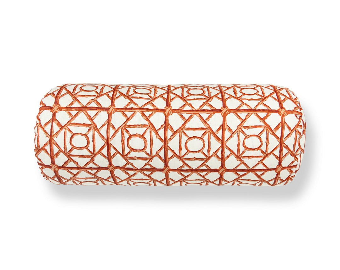 Ormond Fret Pillow 21 X 7 - Lacquer Red SCBADK166710004 by Scalamandre Designer Pillow