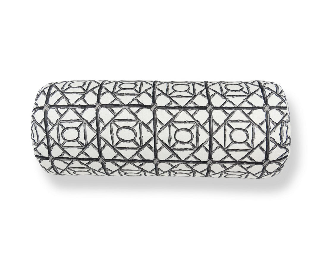 Ormond Fret Pillow 21 X 7 - Charcoal SCBADK166710007 by Scalamandre Designer Pillow