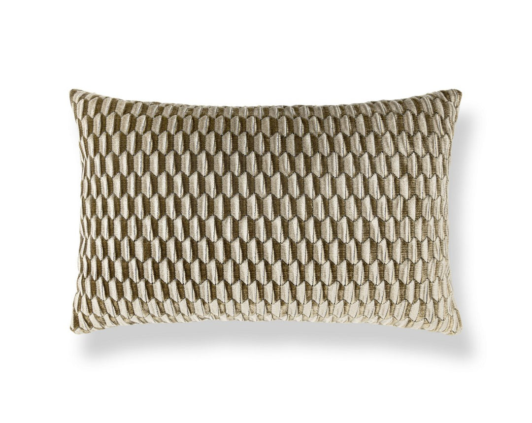 Allegra Velvet Pillow 14 X 22 - Fawn SCLALLEPILL0001 by Scalamandre Designer Pillow
