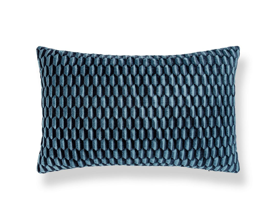Allegra Velvet Pillow 14 X 22 - Sapphire SCLALLEPILL0004 by Scalamandre Designer Pillow