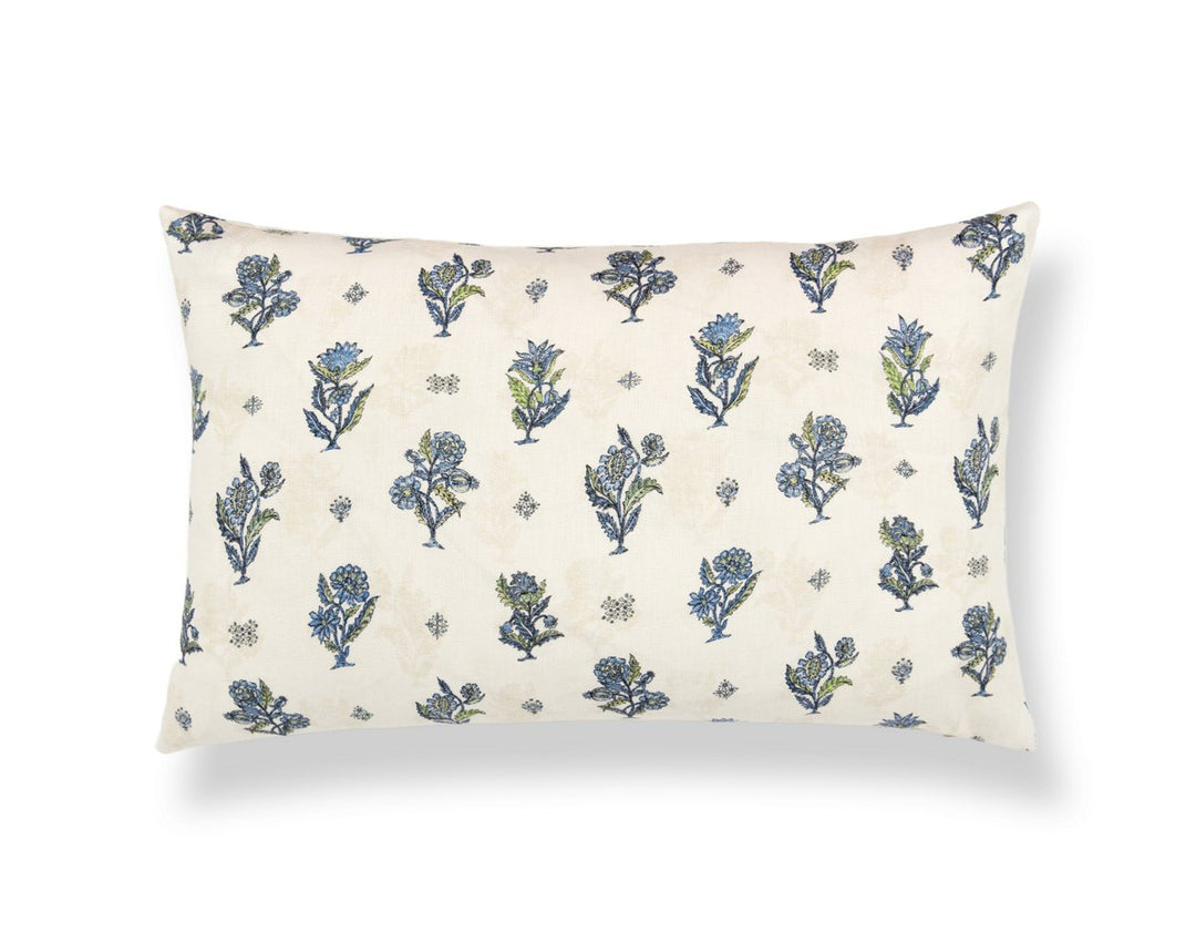Calico Pillow 22 X 14 - Lapis Olive SCLBDK166690005 by Scalamandre Designer Pillow