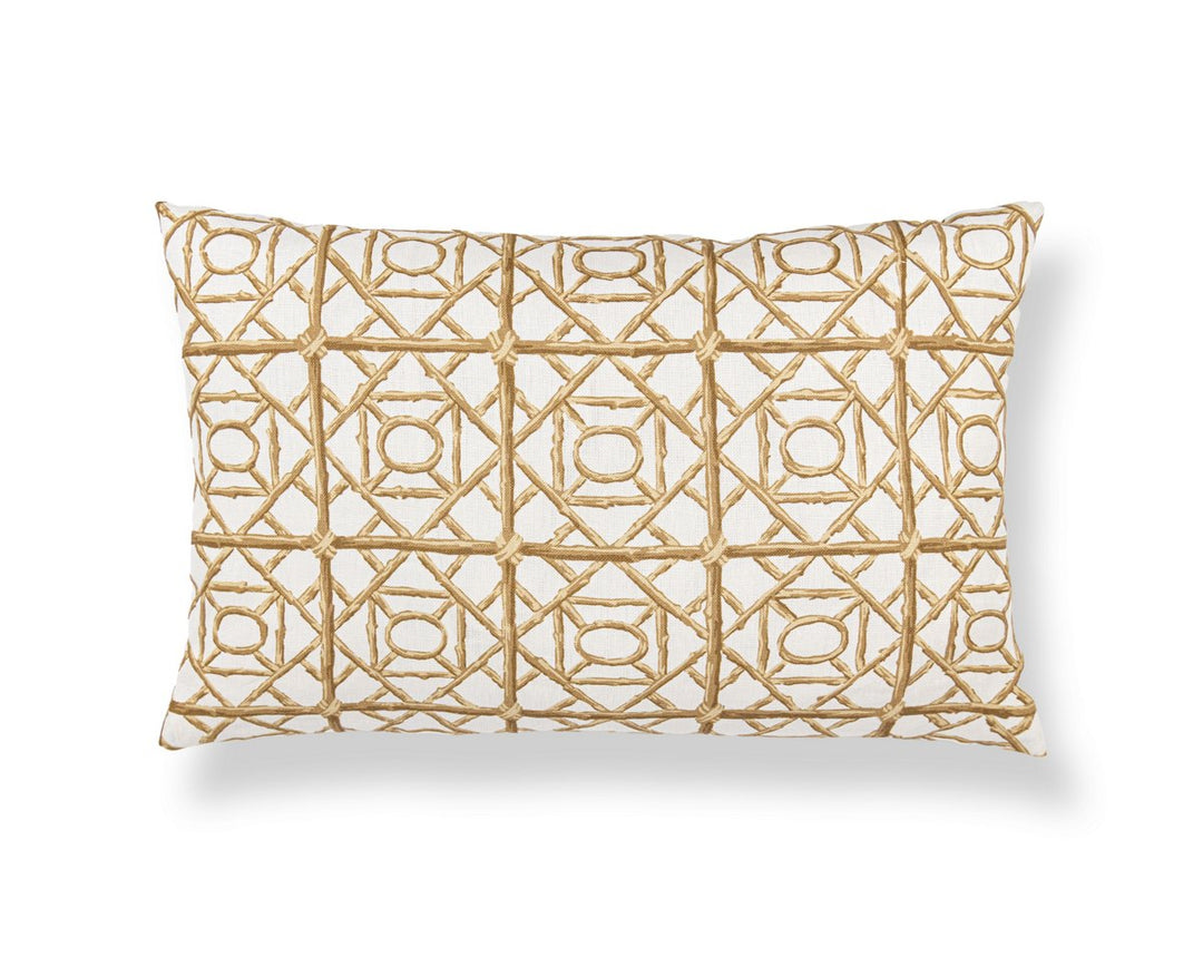 Ormond Fret Pillow 22 X 14 - Twine SCLBDK166710006 by Scalamandre Designer Pillow