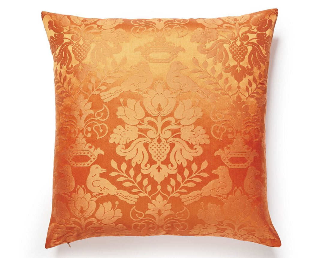 Love Bird Pillow 22 X 22 - Orange - Limited Edition SCSDDK10980999 by Scalamandre Designer Pillow