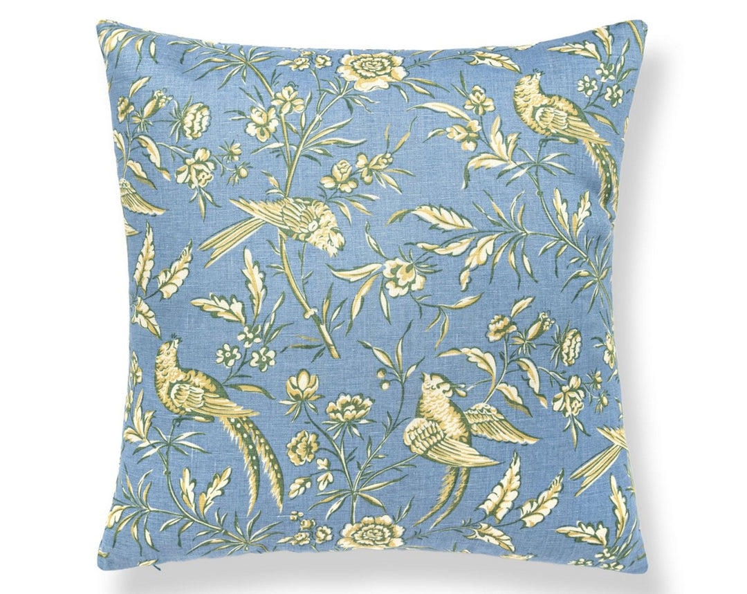 Aviary Pillow 22 X 22 - Sky SCSDDK163520008 by Scalamandre Designer Pillow
