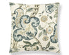 Cumbria Hand Block Pillow 22 X 22 - Aquamarine On Ivory SCSDDK166030001 by Scalamandre Designer Pillow