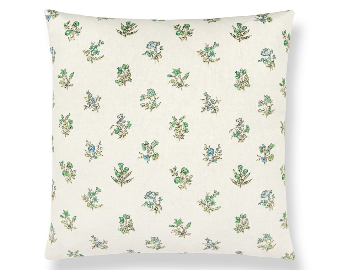 Summer Flora Pillow 22 X 22 - Key Lime SCSDDK166660002 by Scalamandre Designer Pillow