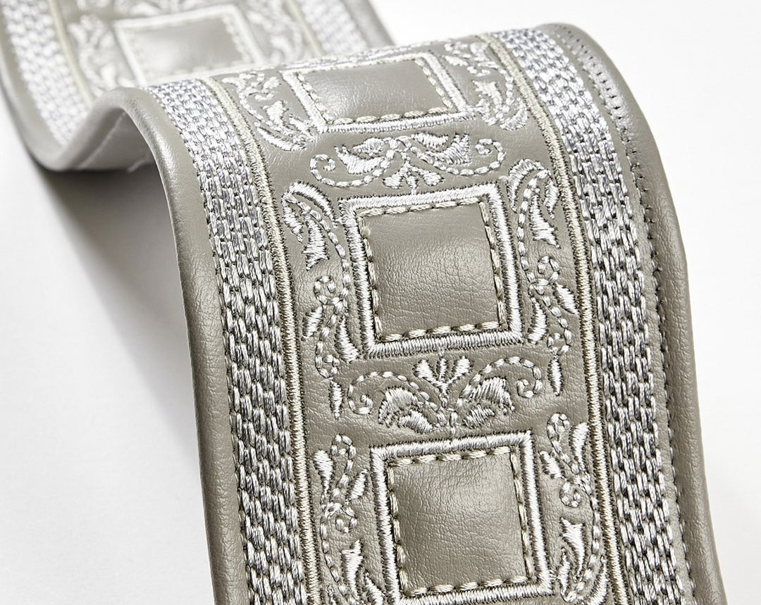 Archduke Embroidered Tape Slate SCT33390004 by Scalamandre Designer Trim