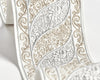 Paisley Embroidered Tape Silver Sand SCT33400001 by Scalamandre Designer Trim