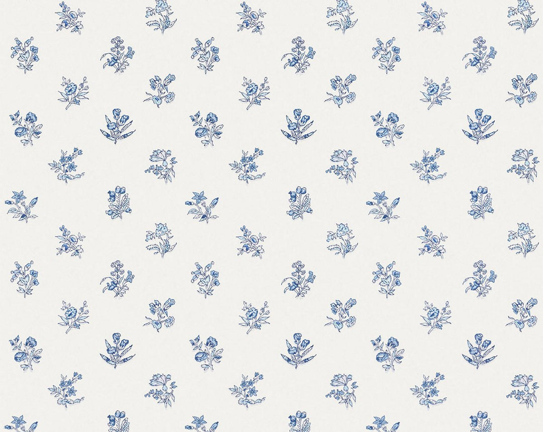 Summer Flora Wallcovering Misty Blueberry SCWP81053D0002 by Scalamandre Designer Wallpaper