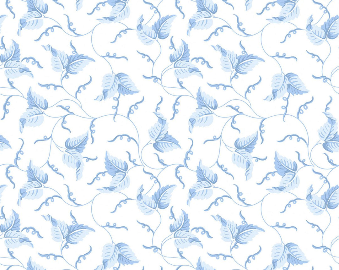Angle Leaf Wallcovering Blue Jay SCWP81525D0008 by Scalamandre Designer Wallpaper