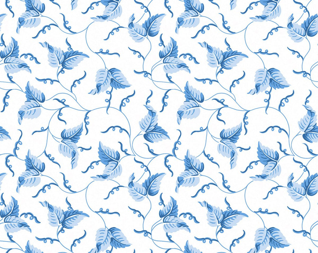 Angle Leaf Wallcovering Cobalt SCWP81525D0010 by Scalamandre Designer Wallpaper
