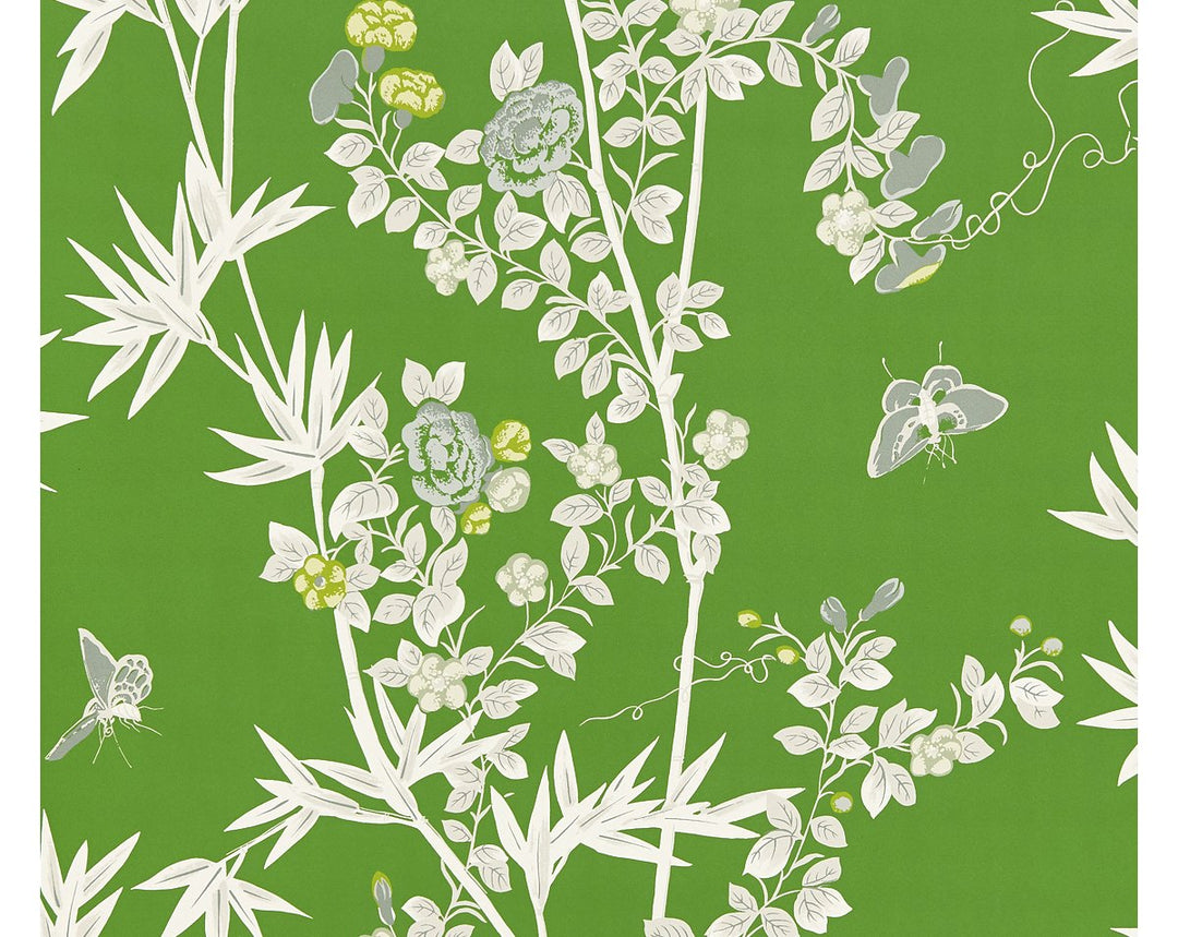 Jardin De Chine Jade SCWP88375D0004 by Scalamandre Designer Wallpaper