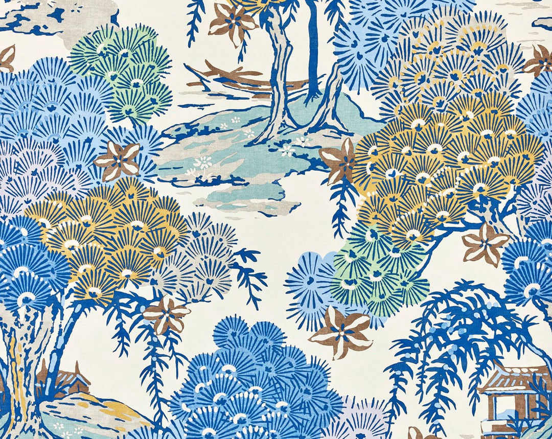 Sea Of Trees Wallcovering Blue Ridge SCWP88553D0002 by Scalamandre Designer Wallpaper