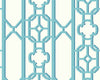 Joanna Fret Turquoise SCWP88582D0010 by Scalamandre Designer Wallpaper