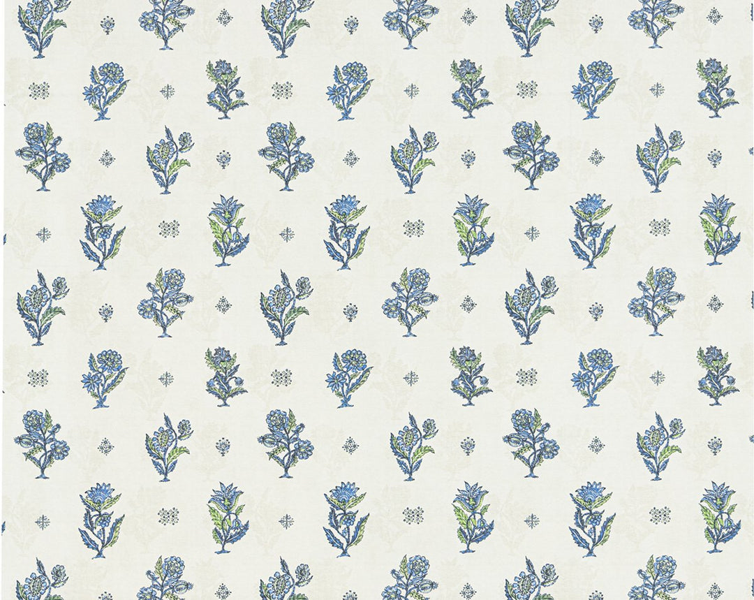 Calico Wallcovering Lapis Olive SCWP88612D0006 by Scalamandre Designer Wallpaper