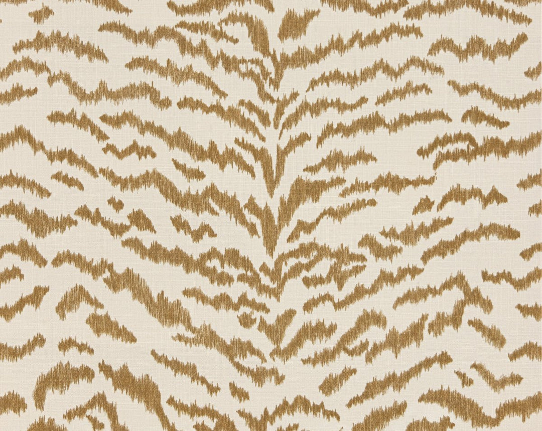 Tigress Printed Linen Wc Tiger Eye SCWP88616D0005 by Scalamandre Designer Wallpaper