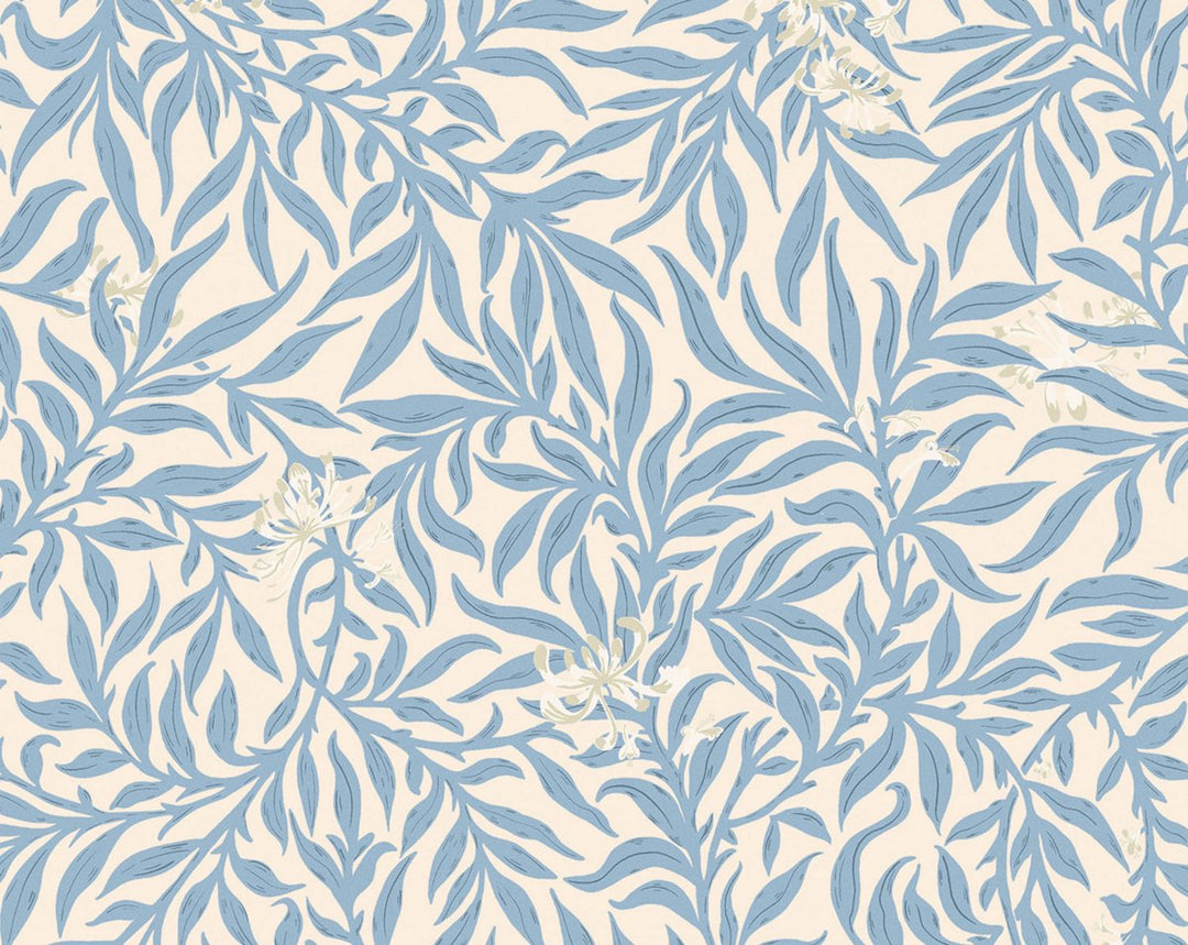 Honeysuckle Wallcovering Misty Blueberry SCWP88617D0005 by Scalamandre Designer Wallpaper