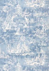 Summer Palace Print Sky SC165610001 by Scalamandre Designer Fabric