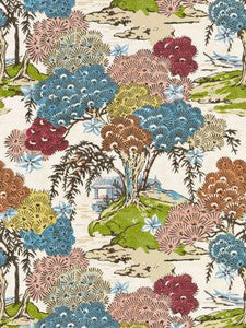 Sea Of Trees Print Sunrise SC166270001 by Scalamandre Designer Fabric