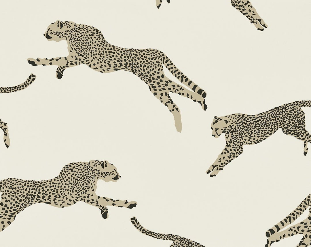 Leaping Cheetah Cotton Print Dune SC166340001 by Scalamandre Designer Fabric