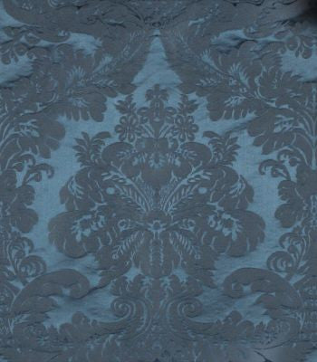Xviii Century Georgian Persian Blue SC20339M0001 by Scalamandre Designer Fabric 100% SILK INDIA LIGHT DUTY Horizontal: 34" and Vertical: 26.5" 54.5 - Swanky Fabrics -