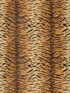 Tigre | Silk Ivory, Gold & Black SC26167MM0001 by Scalamandre Designer Fabric