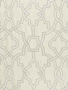 Damascus Embroidery Alabaster SC270730001 by Scalamandre Designer Fabric