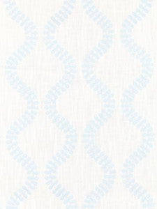 Foglia Embroidery Sky SC271270001 by Scalamandre Designer Fabric