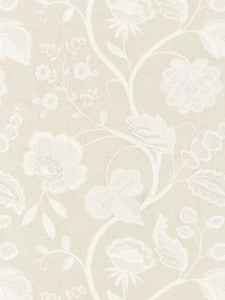 Kensington Embroidery Flax SC271510001 by Scalamandre Designer Fabric