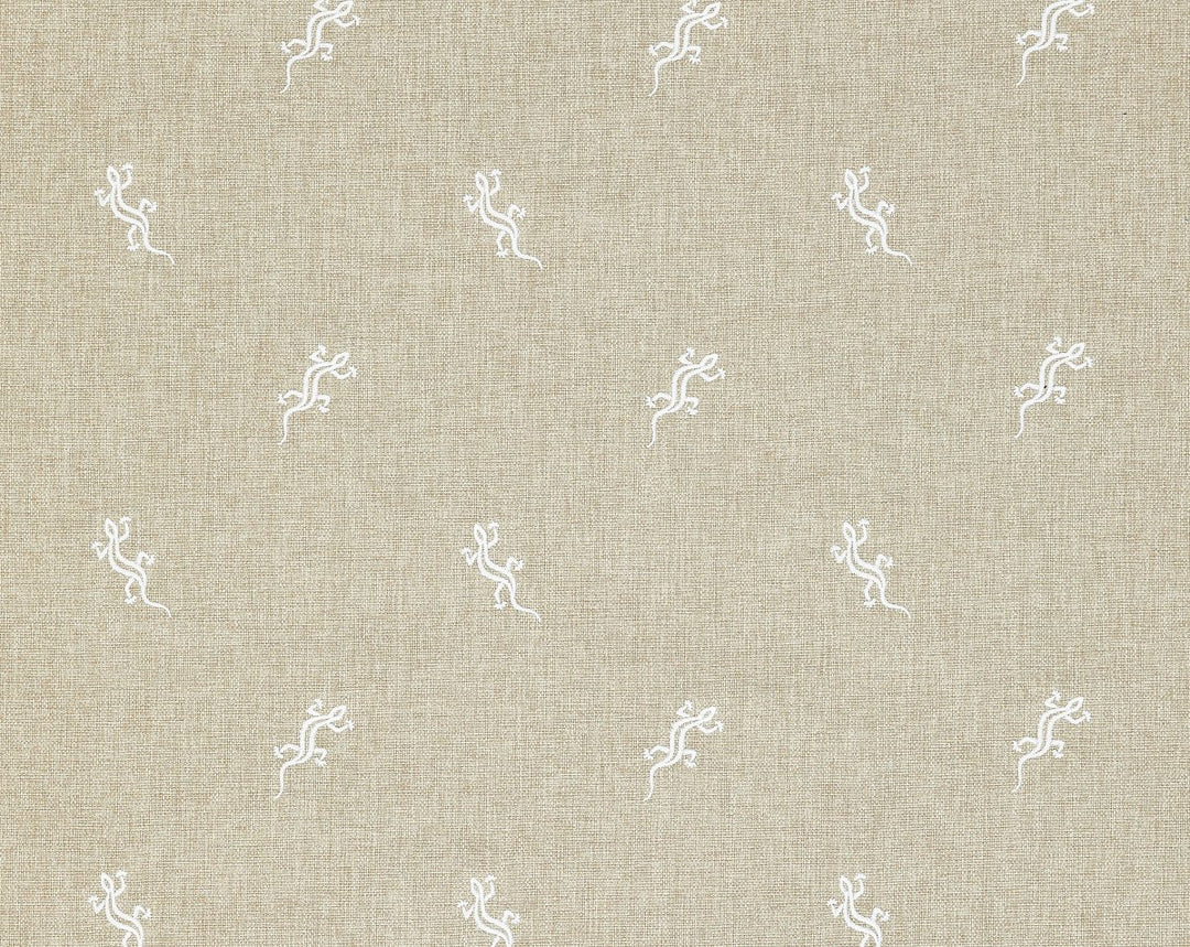 Gecko Embroidery | Outdoor Limestone SC273190001 by Scalamandre Designer Fabric